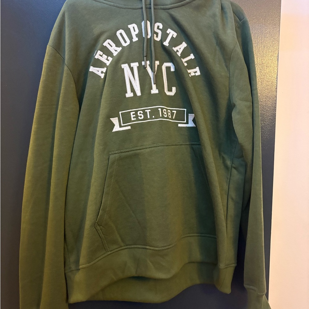 Aeropostale Men's Olive Green NYC Hoodie